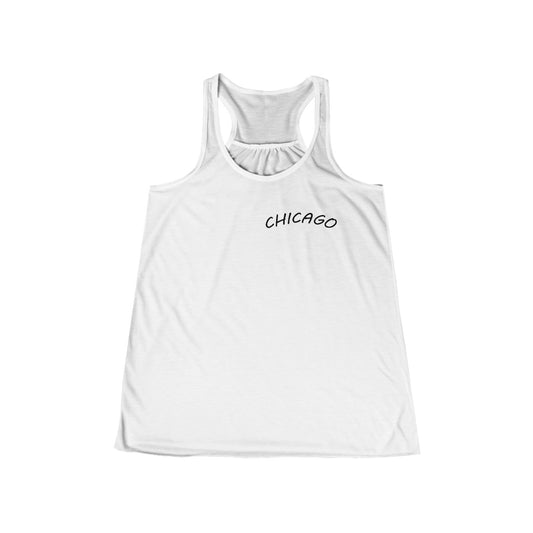 Retro Chicago Sunset Women's Flowy Racerback Tank