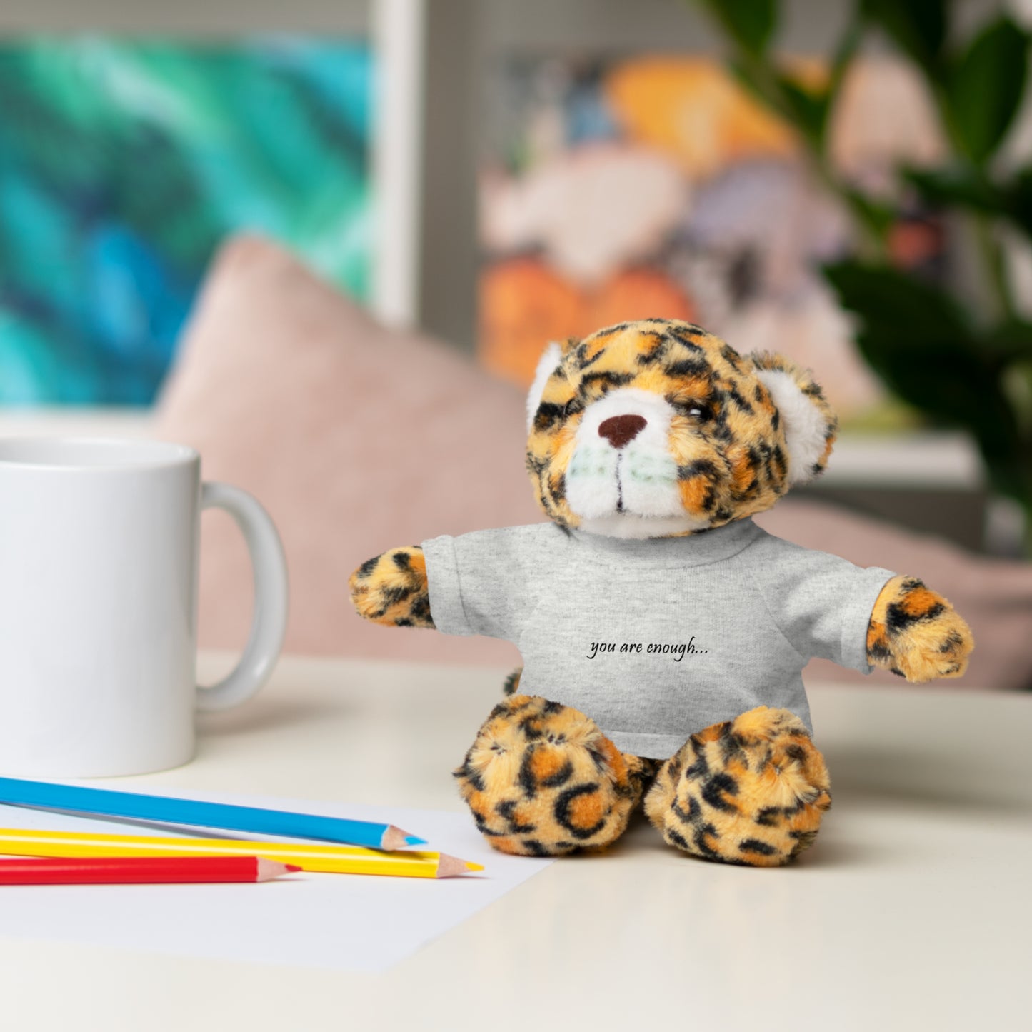 You Are Enough - Mental Health Awareness Stuffed Animals with Tee