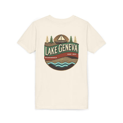 Retro Lake Geneva Unisex Youth Short Sleeve Tee