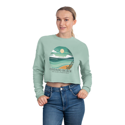 Coastal Vibes Condado Beach Women's Cropped Sweatshirt