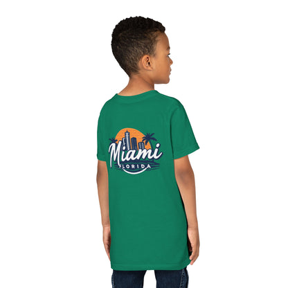 Retro Miami Unisex Youth Short Sleeve Tee
