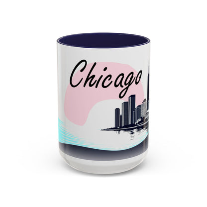 Elegant Chicago Skyline Accent Coffee Mug