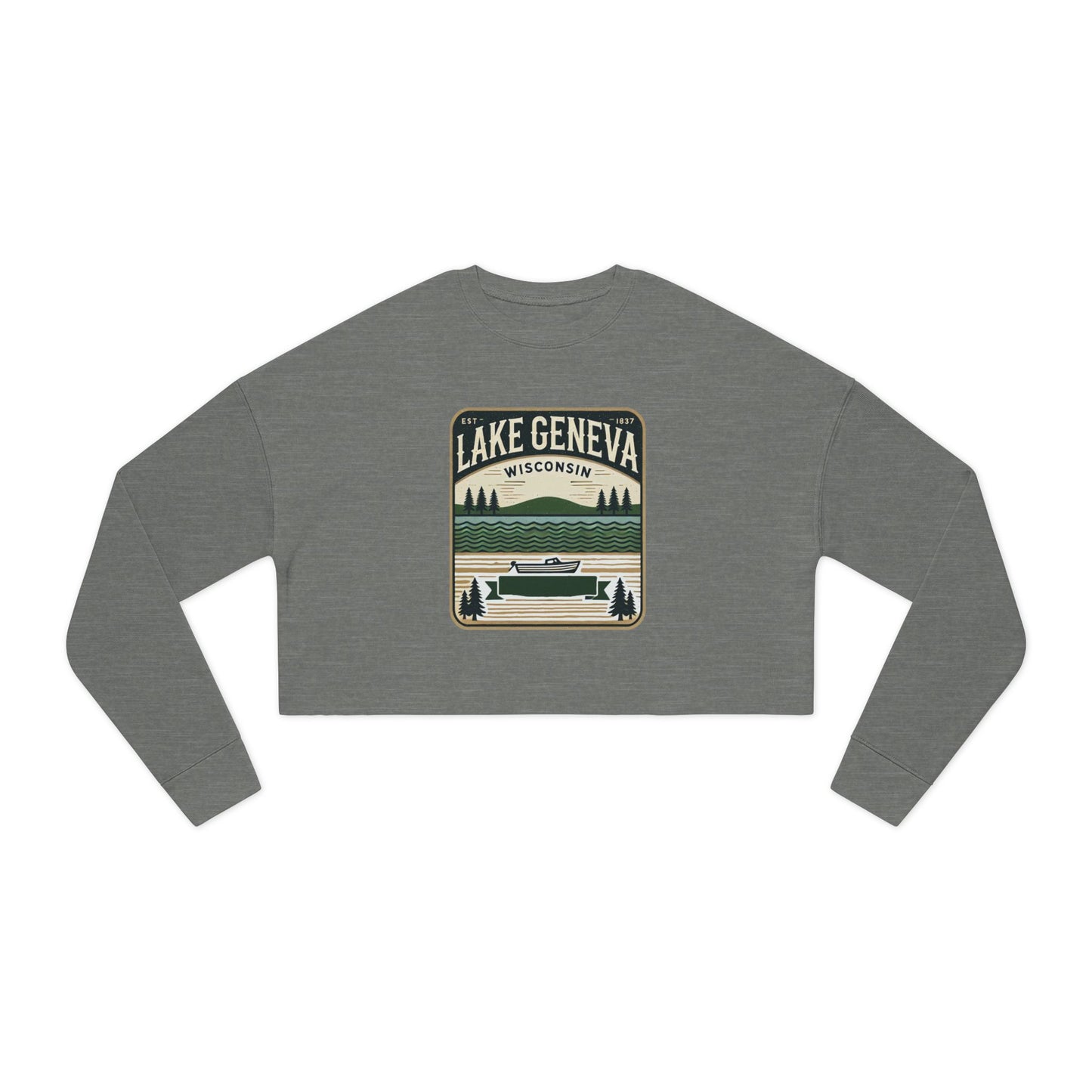 Vintage Lake Geneva Women's Cropped Sweatshirt