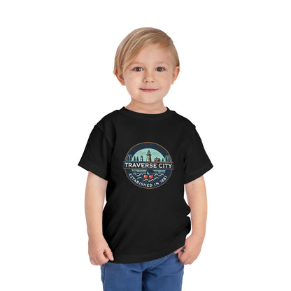 Vintage Traverse City Unisex Toddler Short Sleeve Tee