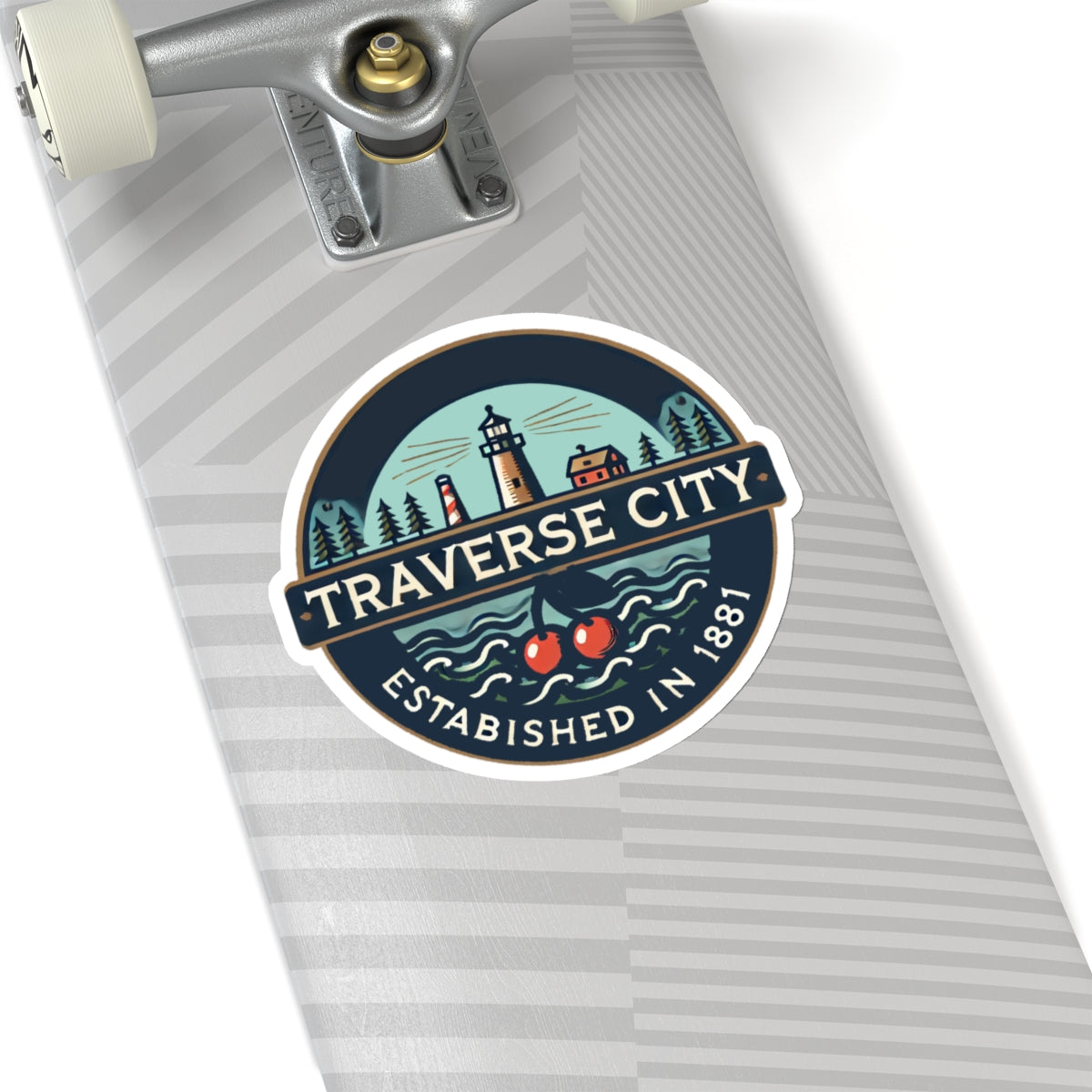 Vintage Traverse City Kiss-Cut Sticker