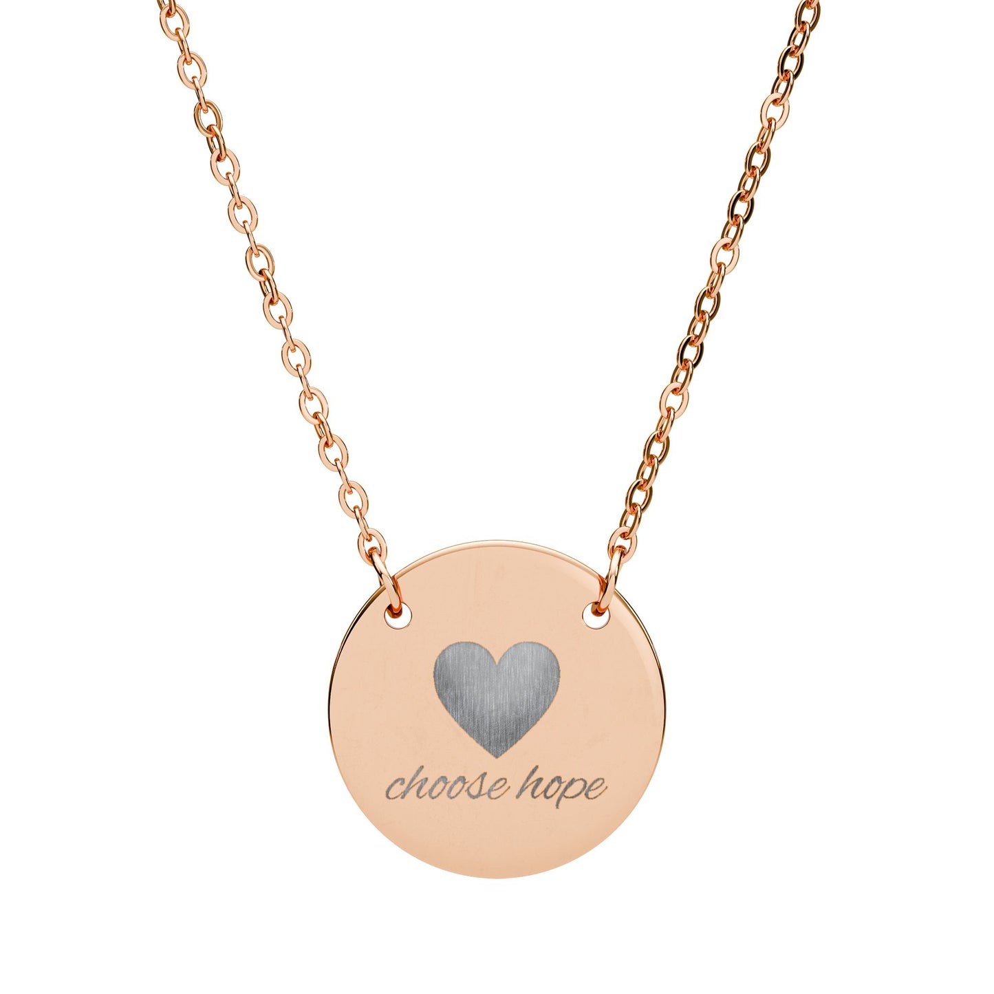 Choose Hope — Engraved Circle Necklace