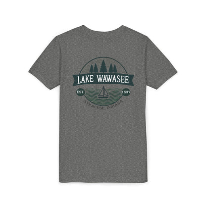 Vintage Lake Wawasee Unisex Youth Short Sleeve Tee