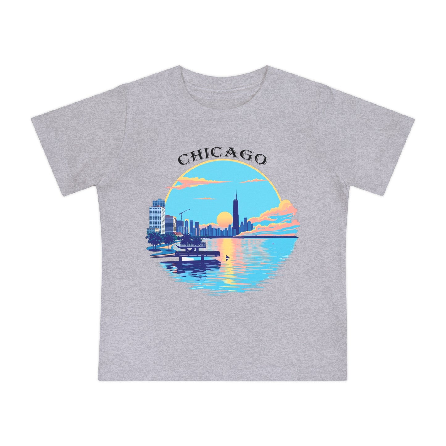 Retro Chicago Unisex Baby Short Sleeve T-Shirt