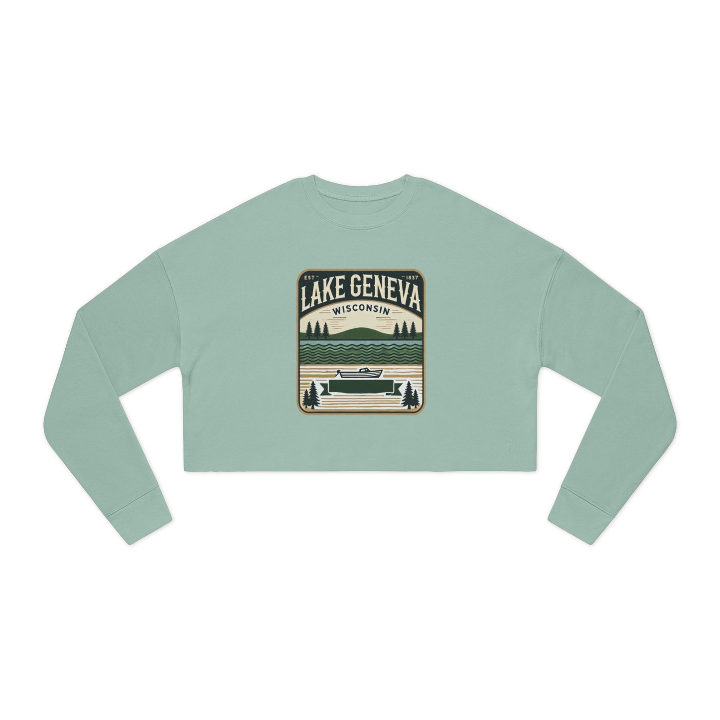 Vintage Lake Geneva Women's Cropped Sweatshirt