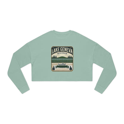 Vintage Lake Geneva Women's Cropped Sweatshirt