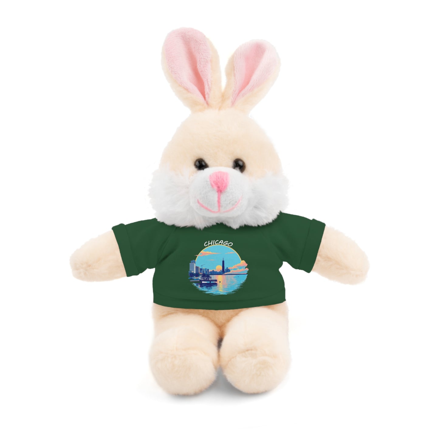 Retro Chicago Sunset Stuffed Animals with Tee