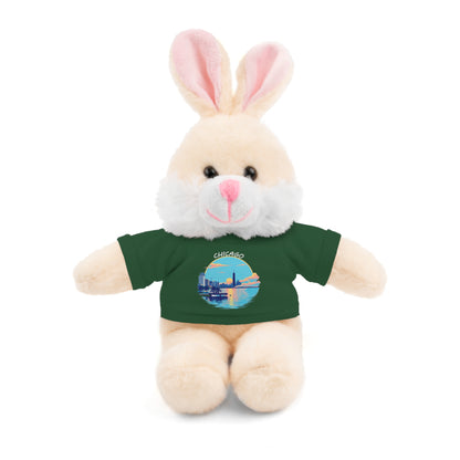 Retro Chicago Sunset Stuffed Animals with Tee