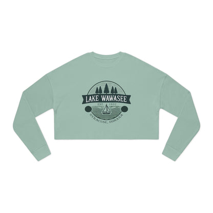 Vintage Lake Wawasee Women's Cropped Sweatshirt