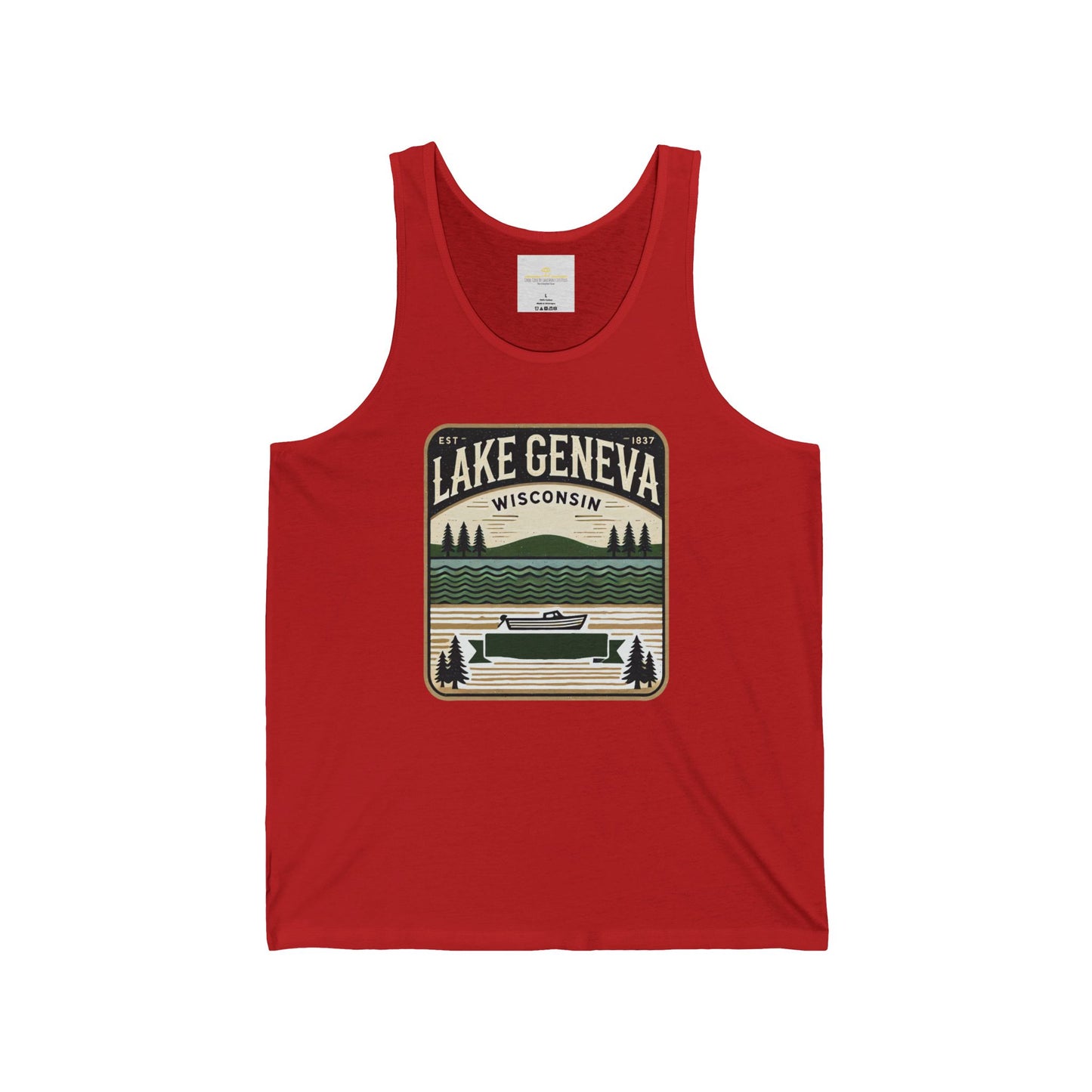 Vintage Lake Geneva Unisex Jersey Tank