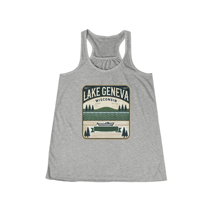 Vintage Lake Geneva Women's Flowy Racerback Tank