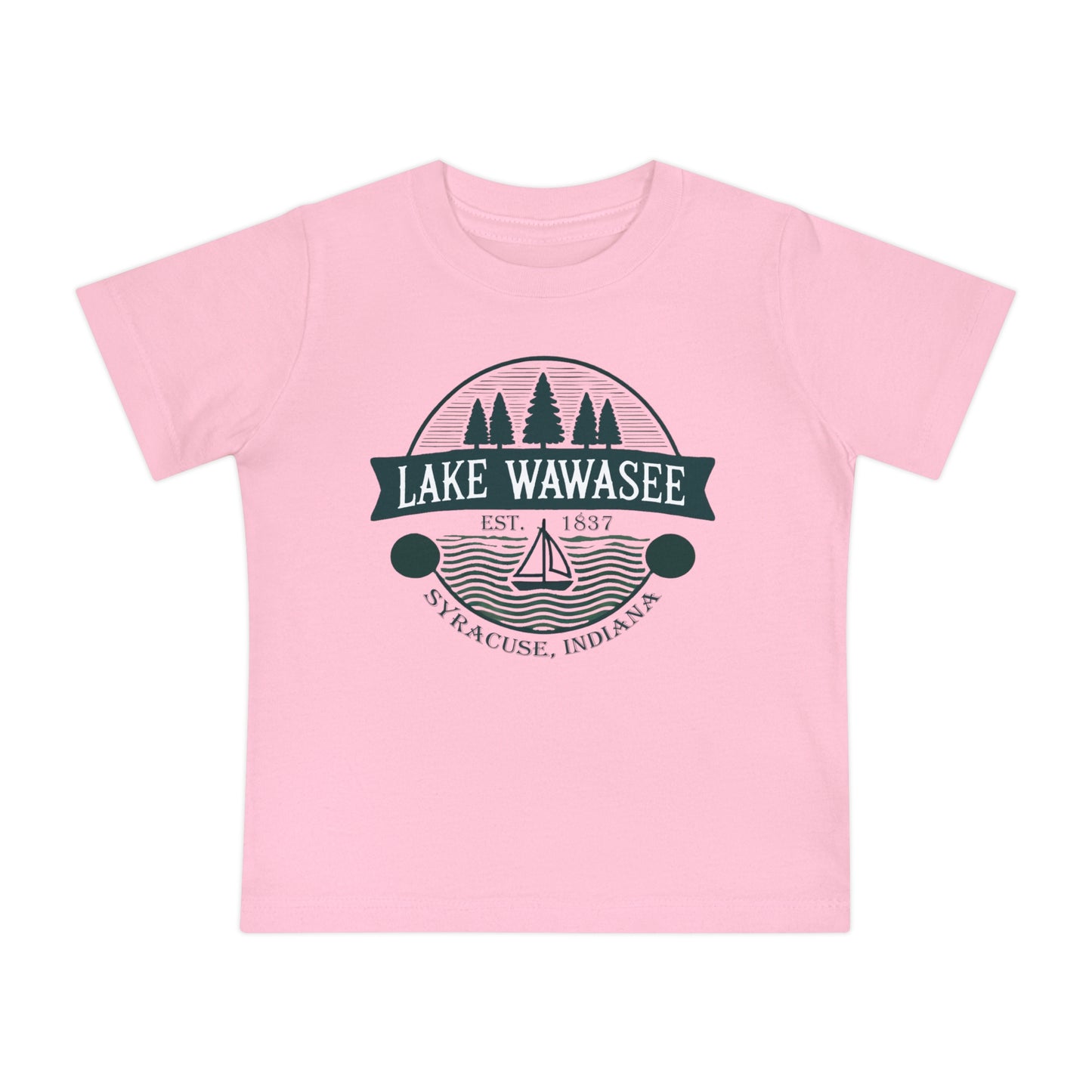 Vintage Lake Wawasee Unisex Baby Short Sleeve T-Shirt