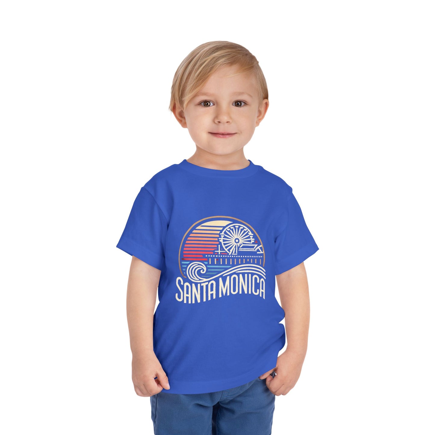 Vibrant Santa Monica Toddler Short Sleeve Tee