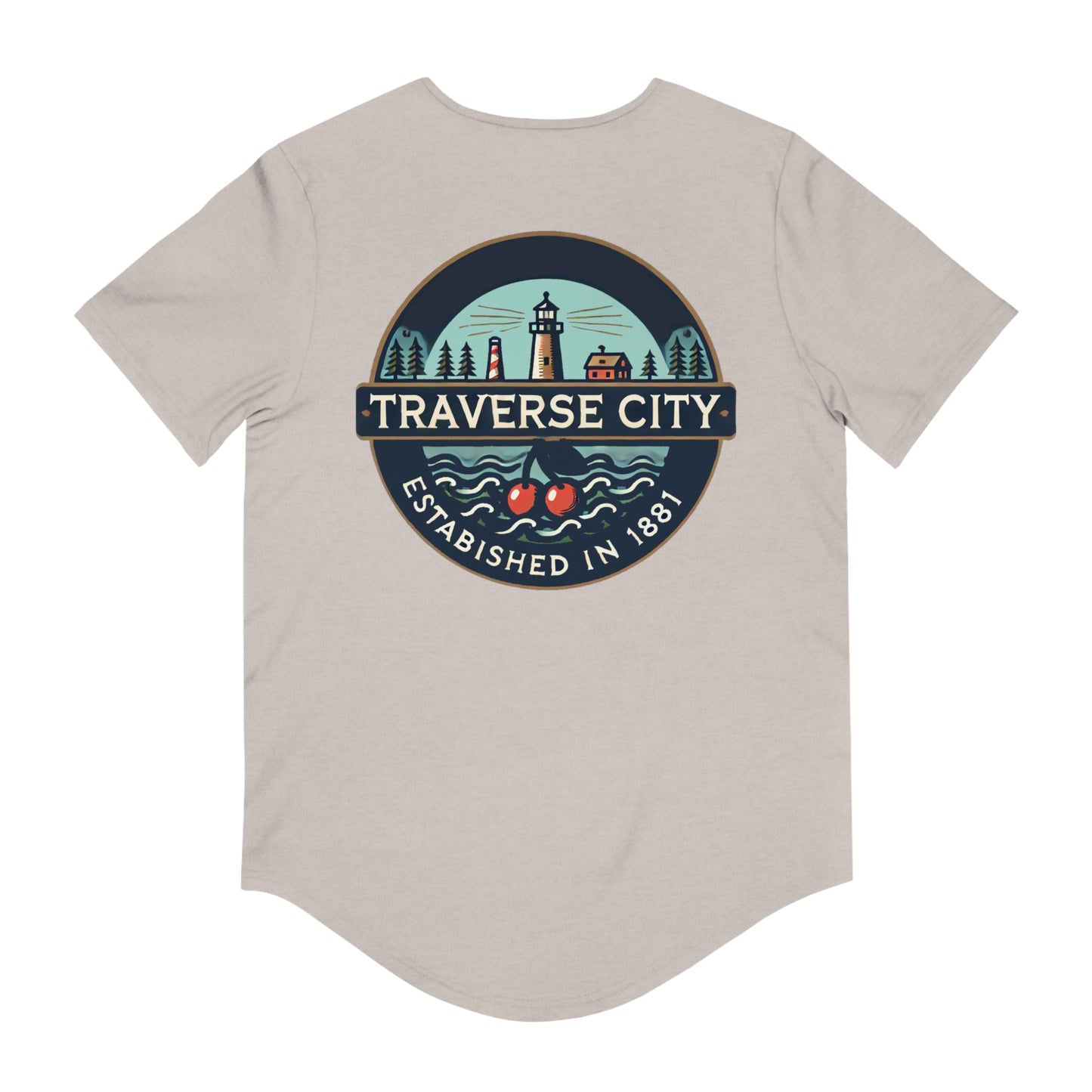Vintage Traverse City Men's Jersey Curved Hem Tee