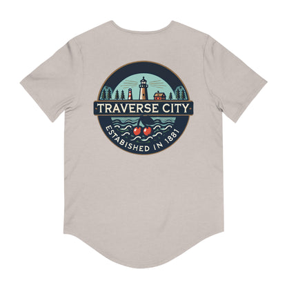Vintage Traverse City Men's Jersey Curved Hem Tee