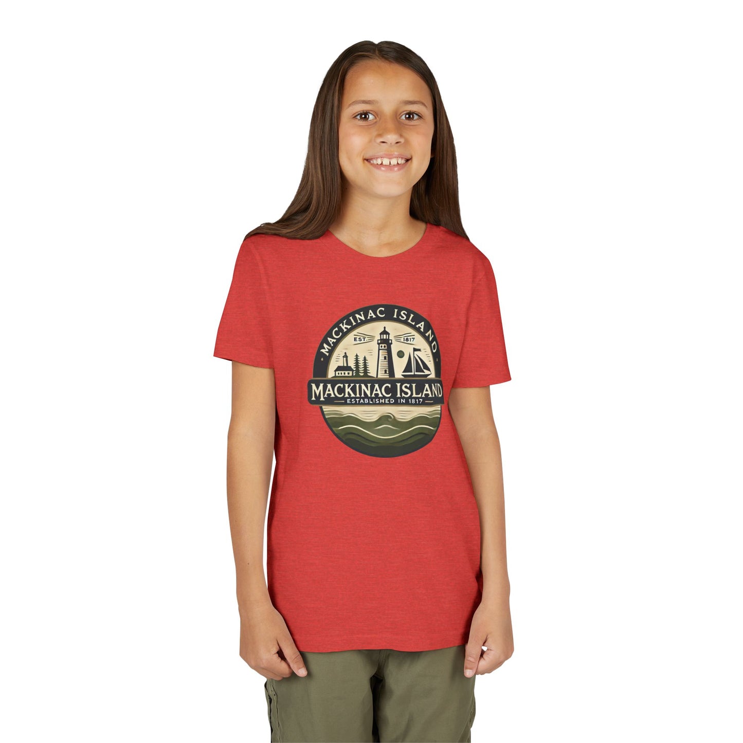 Vintage Mackinac Island Unisex Youth Short Sleeve Tee