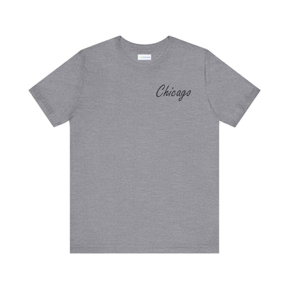 Elegant Chicago Skyline Unisex Jersey Short Sleeve Tee