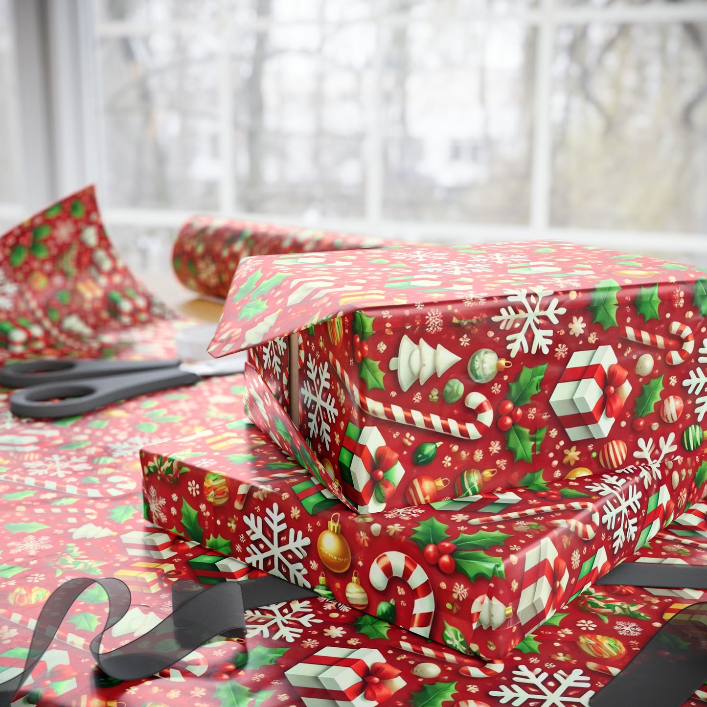 Candy Canes Christmas Wrapping Paper
