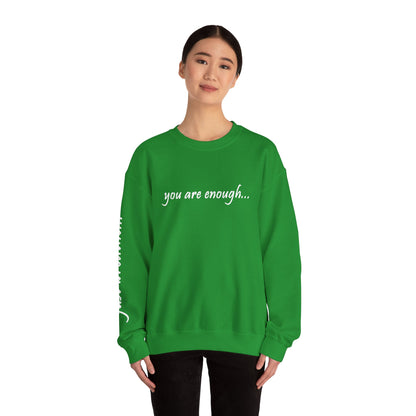 You Are Enough - Mental Health Awareness Heavy Blend Crewneck Sweatshirt