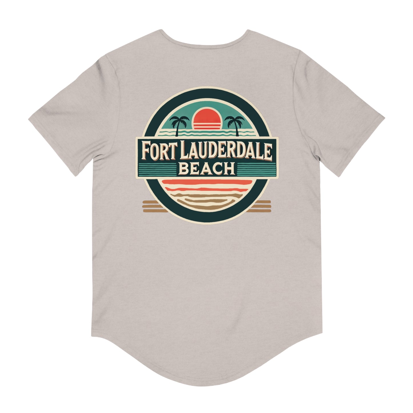 Vintage Fort Lauderdale Men's Jersey Curved Hem Tee
