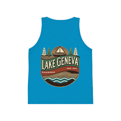 Retro Lake Geneva Unisex Kids Jersey Tank Top