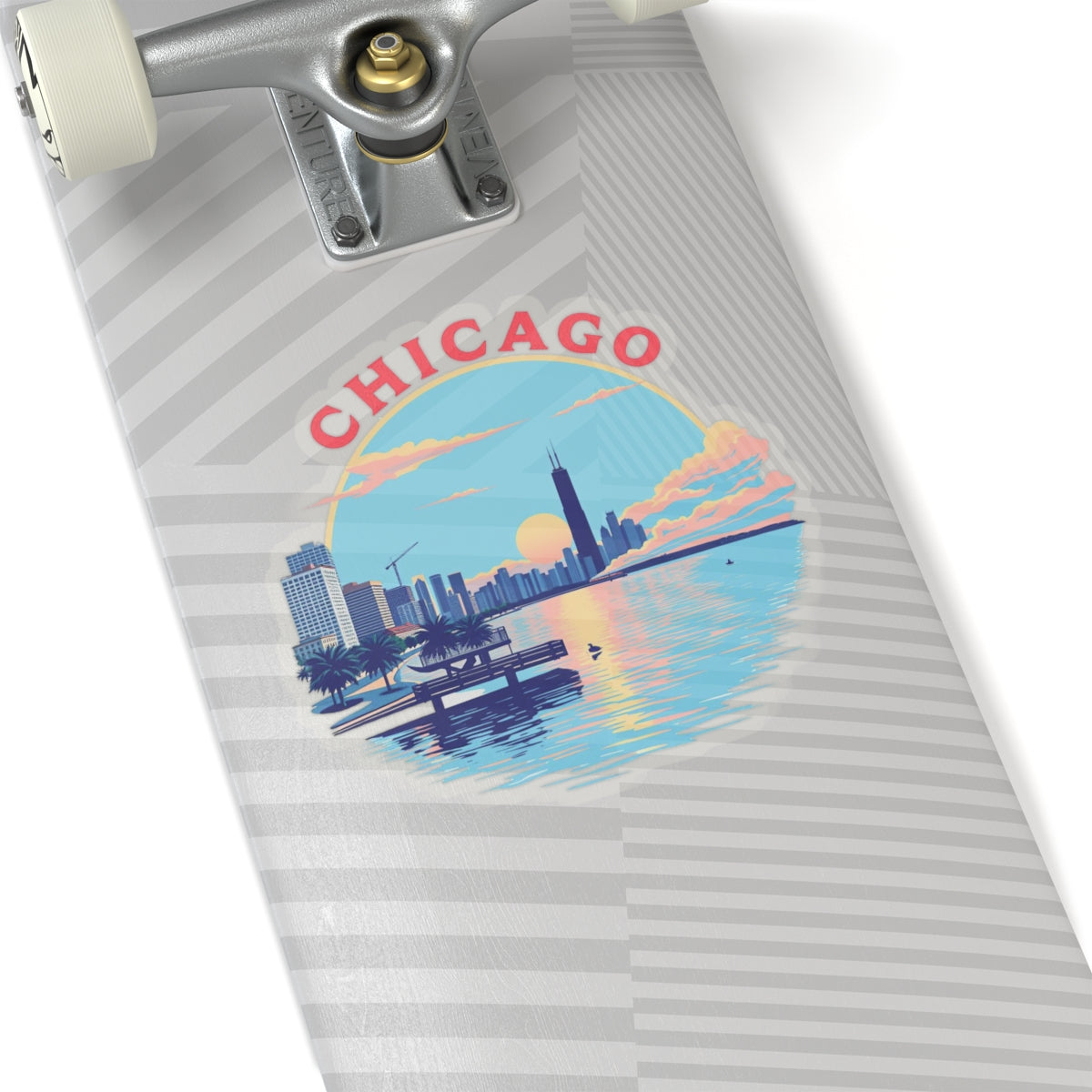 Retro Chicago Kiss-Cut Sticker