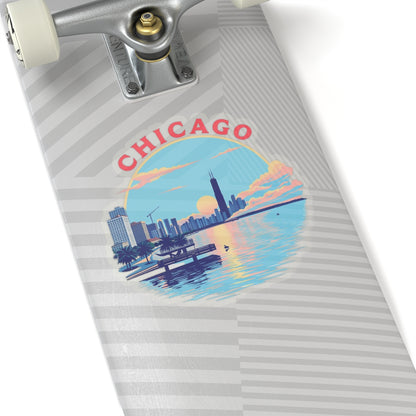 Retro Chicago Kiss-Cut Sticker