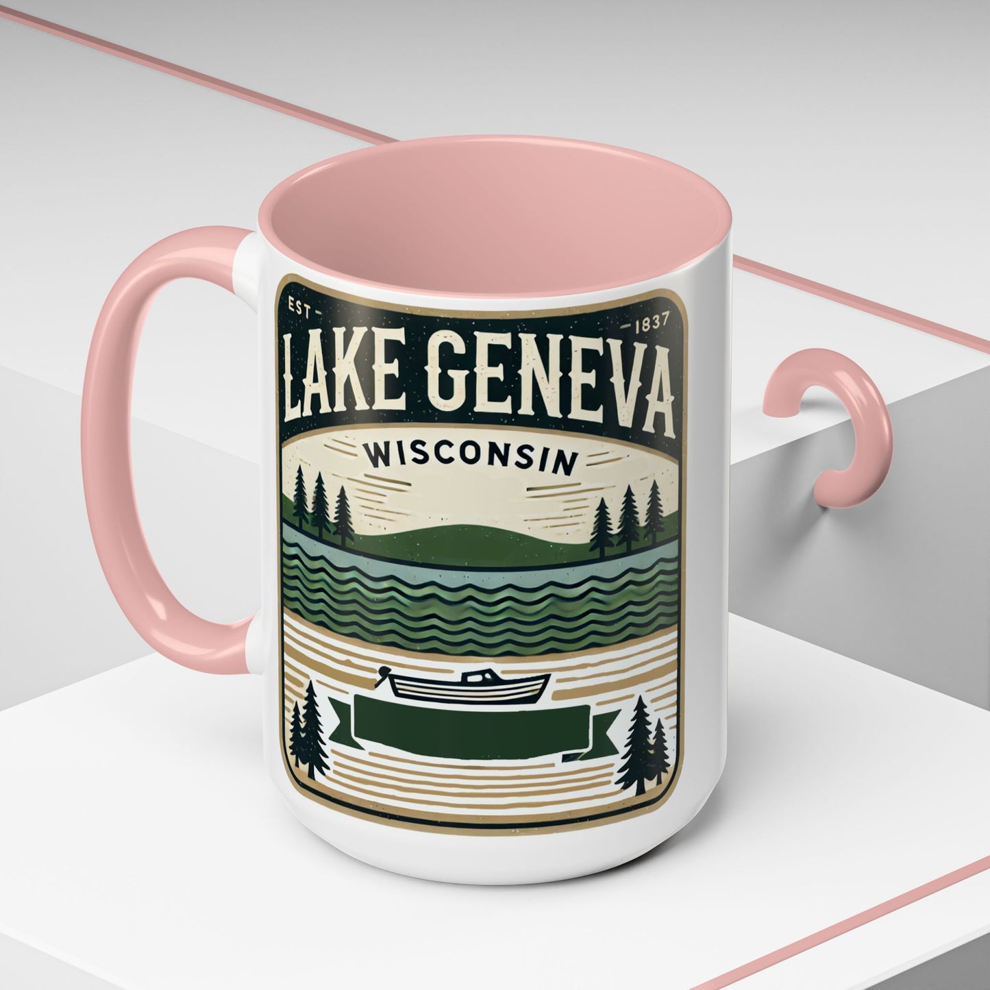 Vintage Lake Geneva Accent Coffee Mug