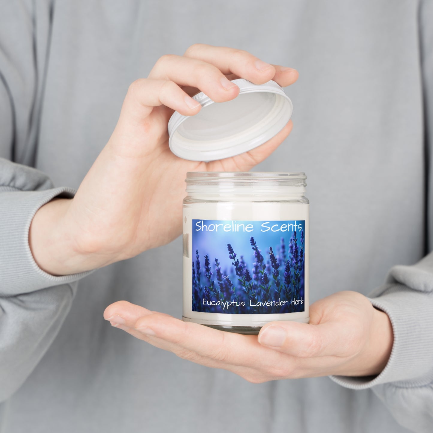 Eucalyptus Lavender Herb Scented Candle (Soy Wax)