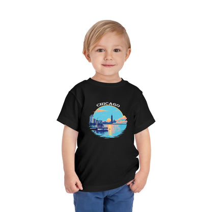 Retro Chicago Unisex Toddler Short Sleeve Tee