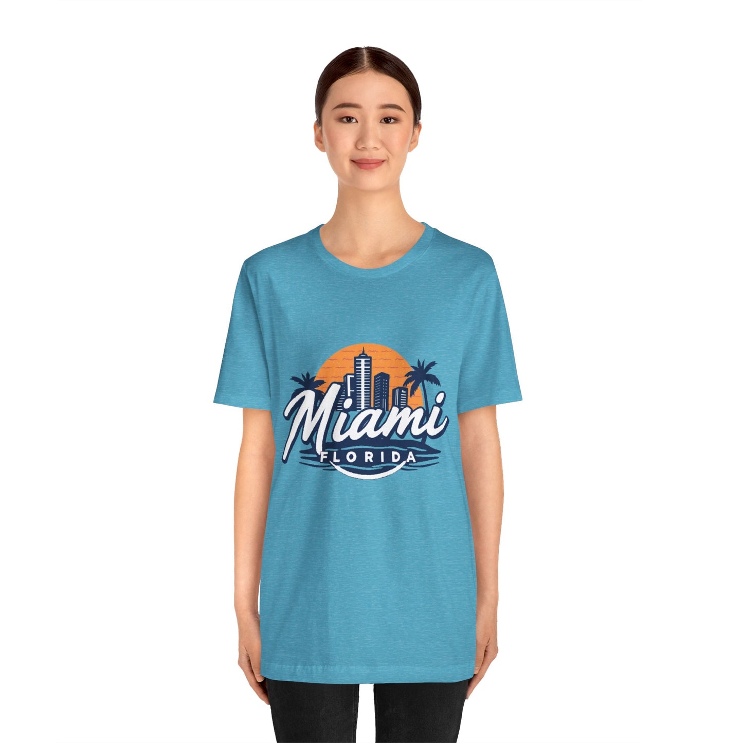 Retro Miami Unisex Jersey Short Sleeve Tee