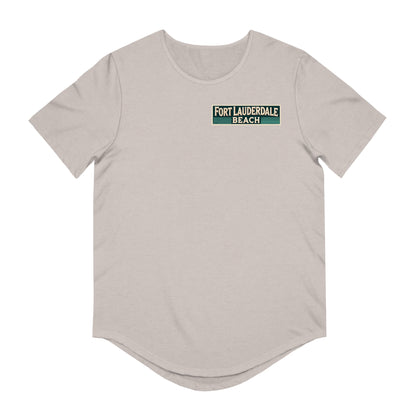 Vintage Fort Lauderdale Men's Jersey Curved Hem Tee