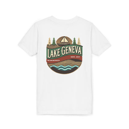 Retro Lake Geneva Unisex Youth Short Sleeve Tee