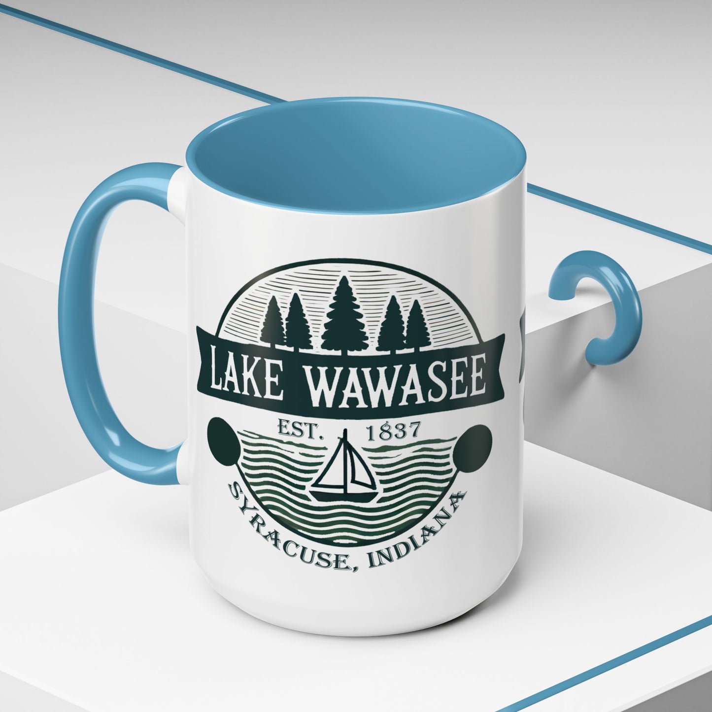 Vintage Lake Wawasee Accent Coffee Mug