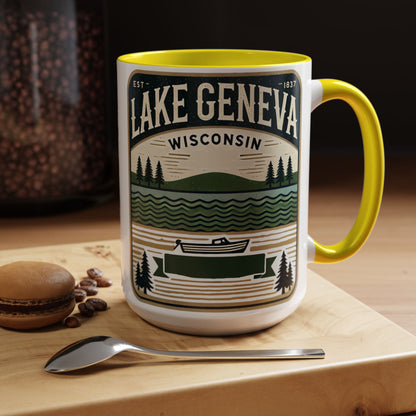 Vintage Lake Geneva Accent Coffee Mug