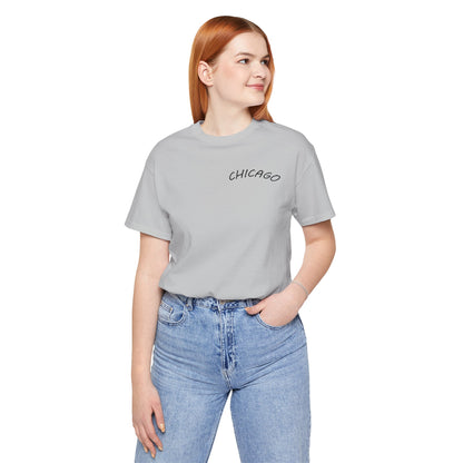 Retro Chicago Sunset Unisex Jersey Short Sleeve Tee