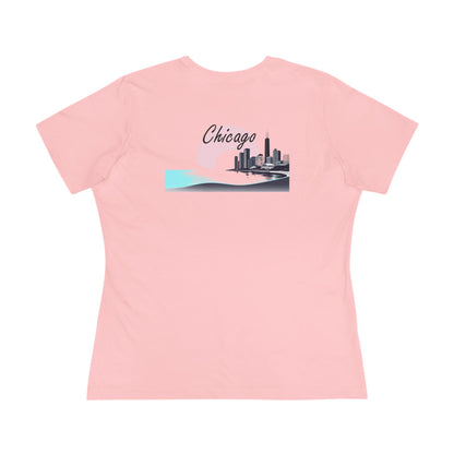 Elegant Chicago Skyline Women's Cotton Tee