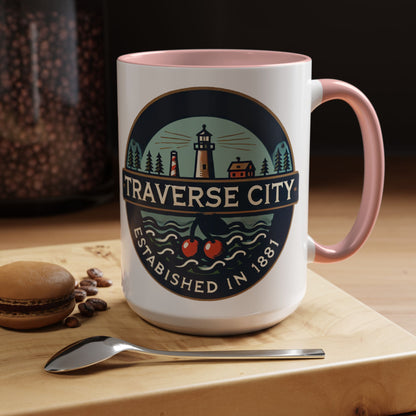 Vintage Traverse City Accent Coffee Mug