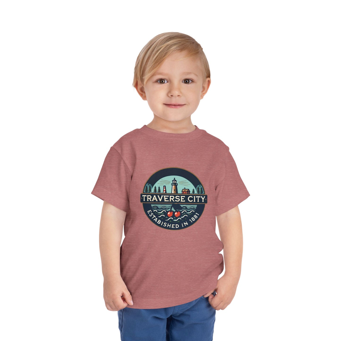 Vintage Traverse City Unisex Toddler Short Sleeve Tee