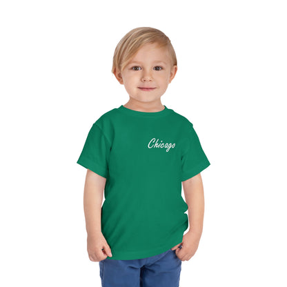 Elegant Chicago Skyline Unisex Toddler Short Sleeve Tee