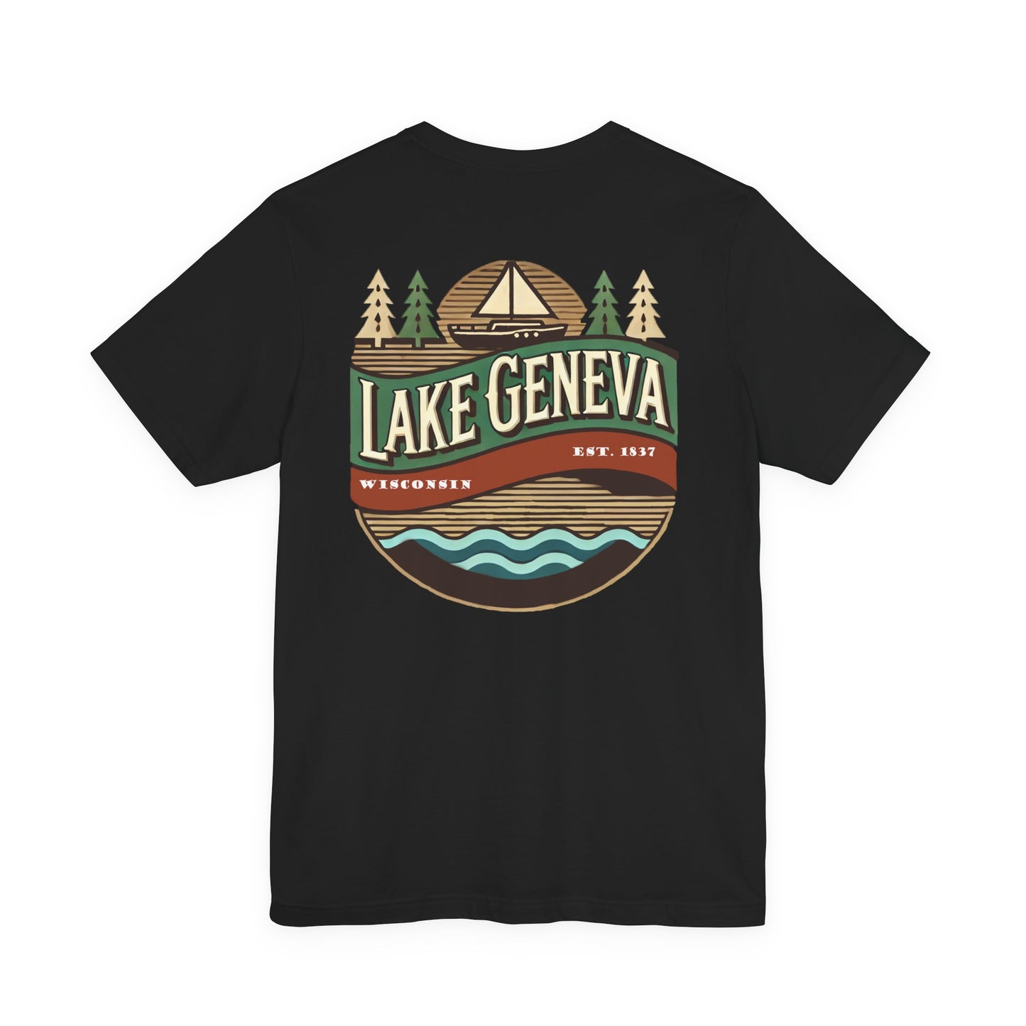 Retro Lake Geneva Unisex Jersey Short Sleeve Tee
