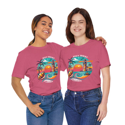 Vibrant Key West Jersey Short Sleeve Tee