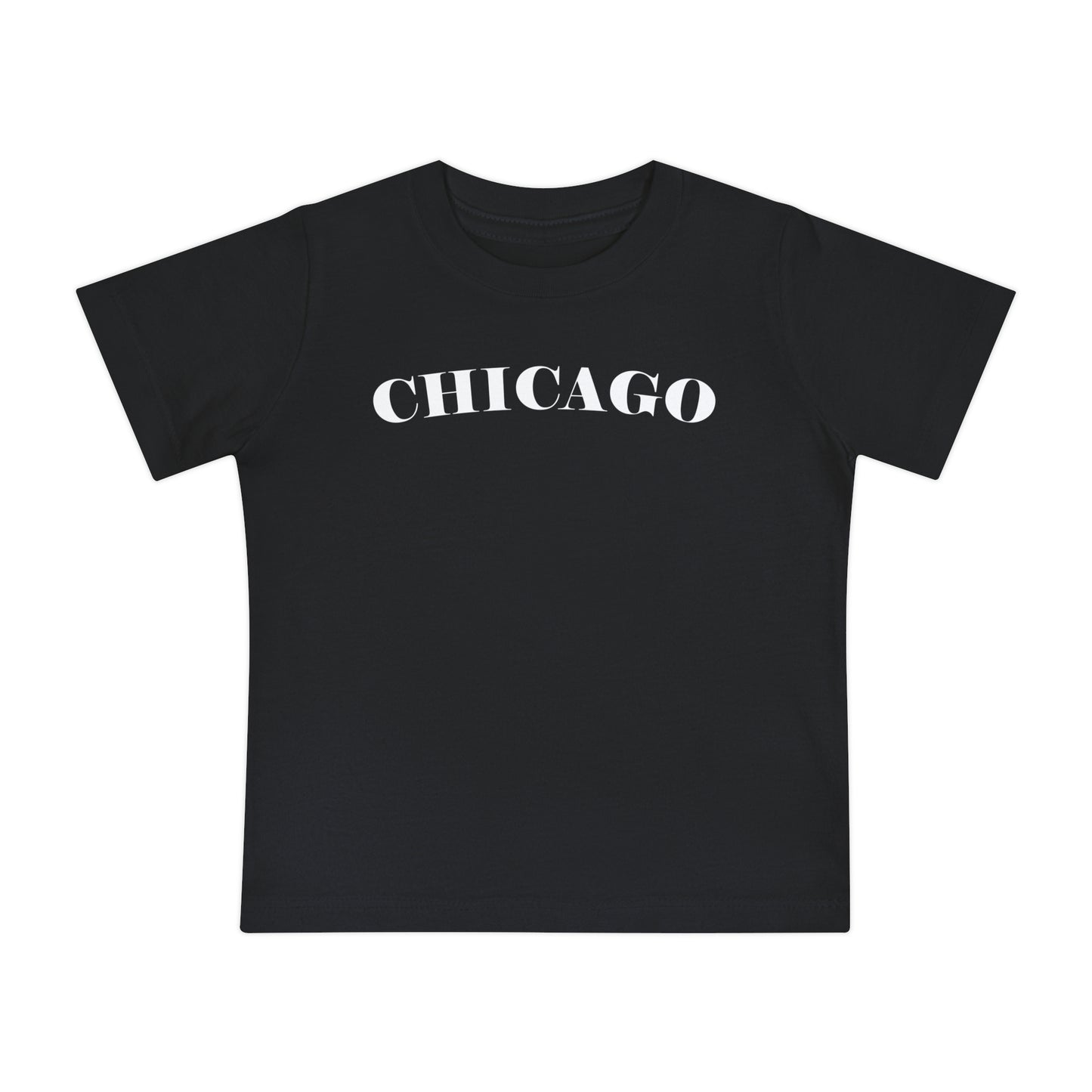 Mystery Noir Chicago Skyline Sunset Unisex Baby Short Sleeve T-Shirt