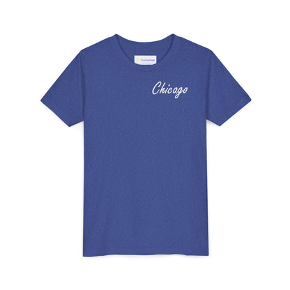Elegant Chicago Skyline Unisex Youth Short Sleeve Tee