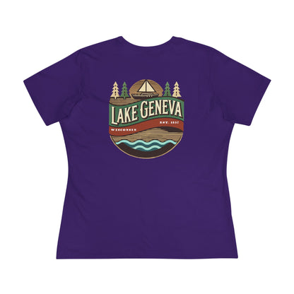Retro Lake Geneva Women's Cotton Tee
