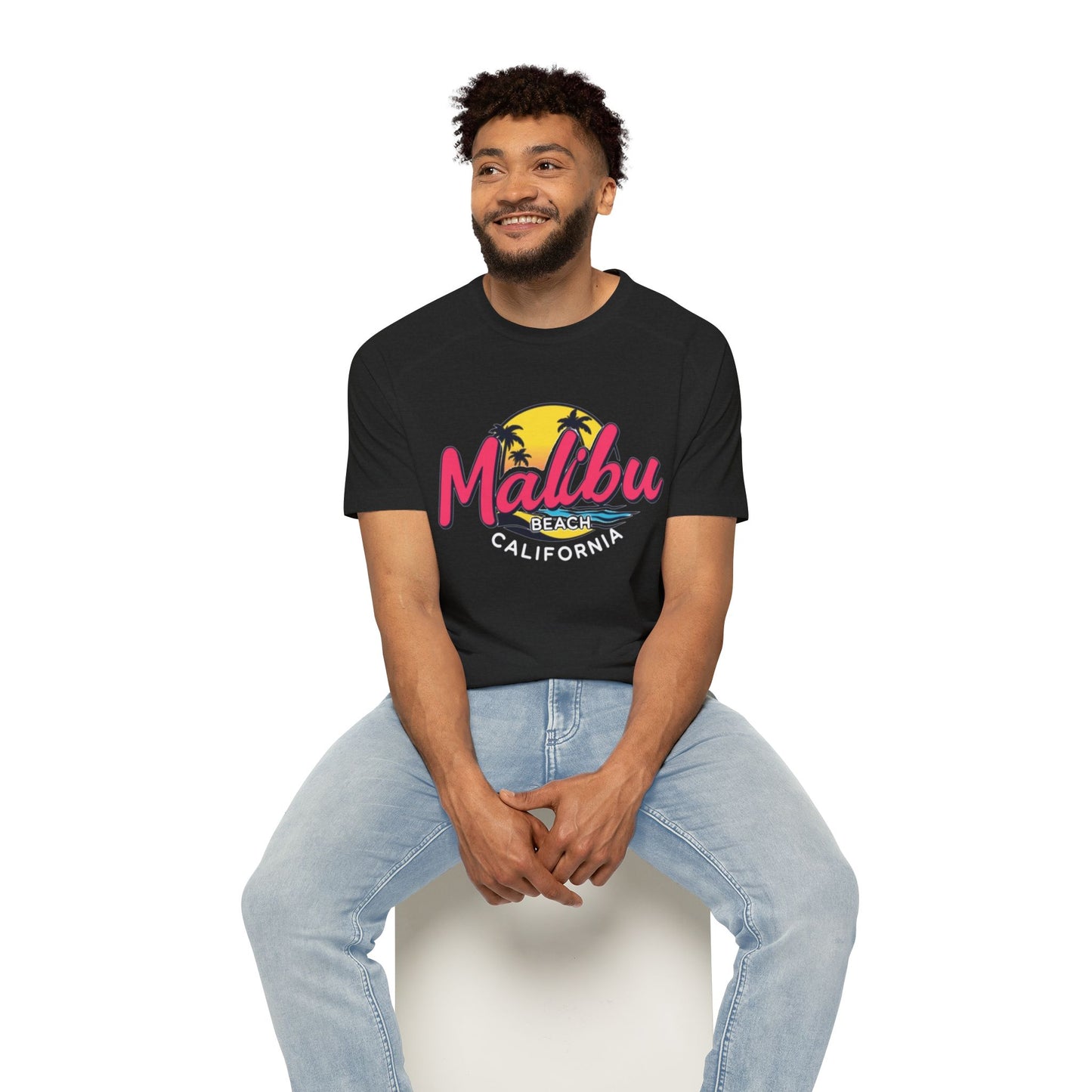 Retro Malibu Men's Raglan T-Shirt